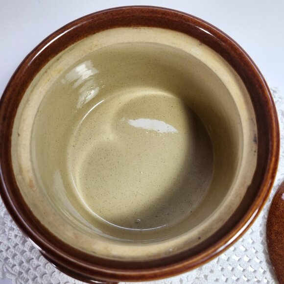Pearsons Of Chesterfield Vintage Stoneware Bean Pot 1 Pint Brown Made In England - Picture 7 of 11